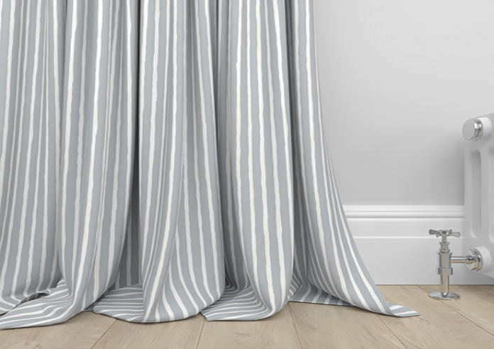 Vintage Stripe, Cool Grey - Made to Measure Curtains - Image 6
